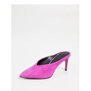 Rebecca Minkoff fuchsia Graciano pointed toe mule; size 9
